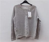 Fat Face 100% Pure Cashmere Charlotte Grey Multi V-Neck Jumper Size 10 Bnwt - 10 Regular