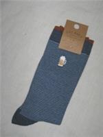 FAT FACE Mens Embroidered Beer Tankard Striped Socks Blue Size 6.5 - 9 - 6.5 to 9 Regular