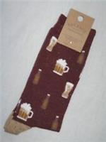 FAT FACE Mens Beer Socks Burgundy Red Size 6.5 - 9 - 6.5 - 9 Regular