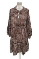 Fat Face Women's Dress Size 12P Navy Mix Star Print Tiered Ruffle Neck New F1 - 12 Petites