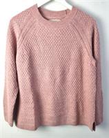 Fatface Women's Ella Textured Jumper Size 14 Dusky Pink Round Neck RRP £49 NEWF2 - 14 Regular