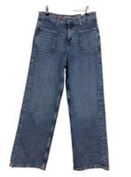 Girl's Jeans Age 13 Years Fat Face Blue Denim Wide Leg Zip Adjustable New F1