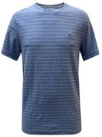 Fat face mens cornflower blue lulworth stripe crew tshirt Size XXL New - XXL Regular