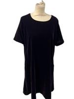 FatFace Velvet Simone Dress Aubergine UK 16 T2390 LT689