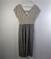 Fat Face Rae Star Geo Print Midi Dress Black Mix Size 10 Short V-Neck New - 10 Regular