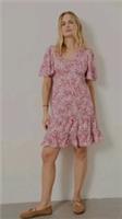 Beautiful Fat Face Grace Multi Confetti Dress Floral Jersey Dress 14 R - 14R Regular