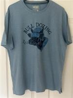 FATFACE UK LARGE 44 LIGHT BLUE BULL DOZING T SHIRT - EXCELLENT - BNWT