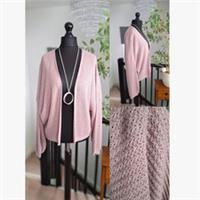 FAT FACE Cardigan PLUS size 20 XL Slub BOHO Urban Y2K PINK Short knit relaxed - 20 Plus