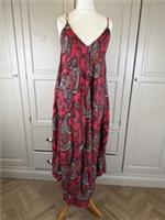 FatFace UK 12 Sunkissed Juno Hanky Hem Paisley Maxi strappy Dress holiday - 12 Regular
