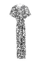 FatFace Women's Camella Jumpsuit Size 18 Ivory Floral V-Neck Tie Wide-Leg New - 18 Regular