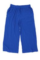 FatFace Women's Trousers Size 16S Blue Wide Leg Pockets New - 16 Petites