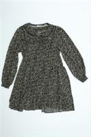 FatFace Women's Size 14 Petite Black and Cream Dress Abstract Tie Neck New - 14 Petites