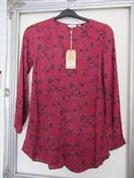 Fat Face Bnwt new ladies red floral blouse top size 8 RRP £46 - 8 Regular