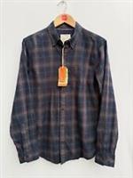 Fat Face Charlton Long Sleeve Check 100% Cotton Shirt Navy Mens Small RRP £49.50 - S Regular