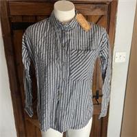 Fat Face Womens Blue Striped Long Sleeve Shirt UK 8 NWT RRP £49.50 - 8 Regular