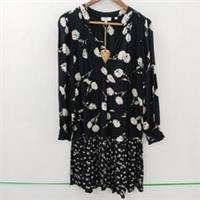 Fat Face Lexi Poppy Meadow Dress UK 8 Monochrome Floral Women's NWT RMF-FPL13