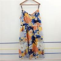 Fat Face Floral Midi Dress UK 22R NWT Multi Cotton 'Jayden' Summer RMF-FPL13 - 22 Plus