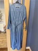 BNWT Fat Face Imogen Tencel Jumpsuit Chambray UK Size 22 RRP £69.50 - 22 Regular