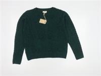 Fat Face Womens Green Crew Neck Jumper Size 8 - 8 Regular
