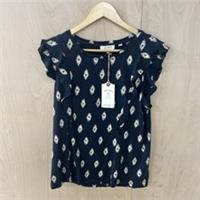 BNWT Fat Face Maisy Savanna Geo Tee Black Size 14 RRP £32.00 - 14 Regular