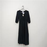 Fat Face Maxi Dress Size 6R Womens Black V Neck New With Tags RMF-FPL18