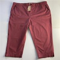 Fat Face Washed Red Farnham Crop Chino Trousers UK 22 NWT RRP £46