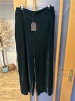 Fat Face BNWT Teal Green Velvet Wide Leg Trousers. Size 10 Cooper & Black - 10 Regular