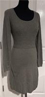 Fat Face Sage Green Knitted Midi Long Sleeved Cotton Jumper Dress Size 8 Uk New - 8 Regular