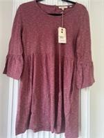 Fatface Peplum Longline Top Size 10 New With Tags Tunic Samantha Red Berry - 10 Regular