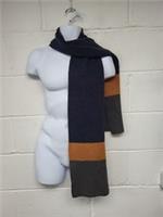 Fat Face Blue Mustard Grey Colourblock Knitted Scarf BNWT. Mens. PAC601102