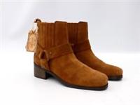 Fat Face Cromer Chelsea Boots Ankle Suede Western Biker Brown Tan UK 5 EU 38