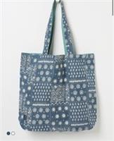 Fat Face Reversible Tote Bag BNWT Navy - Green