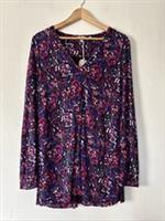 Fat Face Aurelia Pink Purple Abstract Print Jersey Tunic Top Size UK 10 NWT - 10 Regular