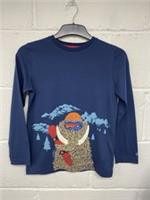 Fatface Navy Wilfred Mammoth Long Sleeved 100% Cotton Top 8/9 Years BNWT PWM