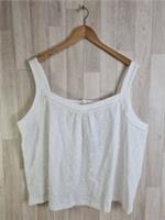 Fat Face Carli Cami White Embroided Strappy Cotton Top Uk 20 New With Tags - 20 Regular