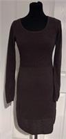 Fat Face UK 8 Brown Knitted Long Sleeved Cotton Dress Tapestry Print Brand New - 8 Regular