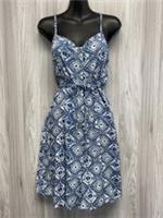 Fat Face Blue & White Pattern Short Sleeveless Playsuit Size 8 PK2001971 - 8 Regular