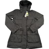 Fat Face Tiegan Waterproof Coat Jacket Women's UK 12 Black Hooded Pockets Lined - 12 Regular
