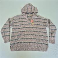 Fat Face Jumper 16 Multicolour Womens Cotton Hooded Long Sleeve Pullover Striped - 16 Regular