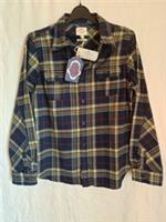 FatFace Boys Shirt 12/13 Years NEW WITH TAGS Blue Green Camp Fire Check Flannel
