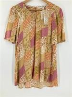 Fat face lyndy patchwork print blouse top womens Uk 10 #T1 - 10 Regular