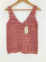 Fat face joelle red mix knitted vest top womens size Uk 8 #T1 - 8 Regular