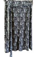 Fat Face skirt size10 W30in 1/2elastic waist removable belt grey black mix birds - 10 Regular