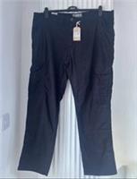 FatFace Mens Black Cargo Trousers Size 42 Waist New With Tags - 42 Regular