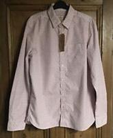 Brand New Men's Fat Face Pink Blyth Tile Print Shirt Size S - S Regular