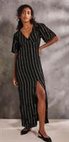 New FAT FACE Copper & Black Iris Black Metallic Maxi Dress - Sz 16 Reg RRP £98 - 16 Regular