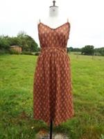 Pure Cotton Jayden Mid Tan Summer Midi Dress Lined FATFACE UK 18s BNWT RRP £75