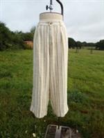 Soft Linen Blend Pendeen Natural Wide Leg Trousers FAT FACE UK 18 S BNWT RRP £69
