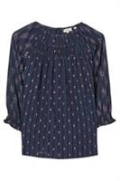Fat Face Navy 'Tamer' Ikat Blouse