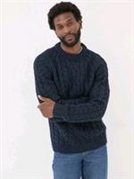 FatFace Mens Crew Neck Jumper Wool Mix Cable Knit - Navy - XL (£59rrp!!) - XL Regular